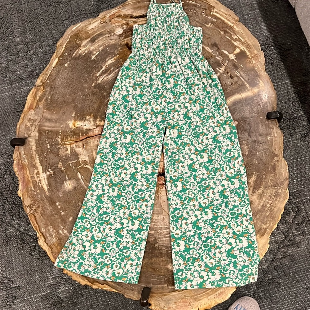 Zara Green Floral Jumpsuit for Kids